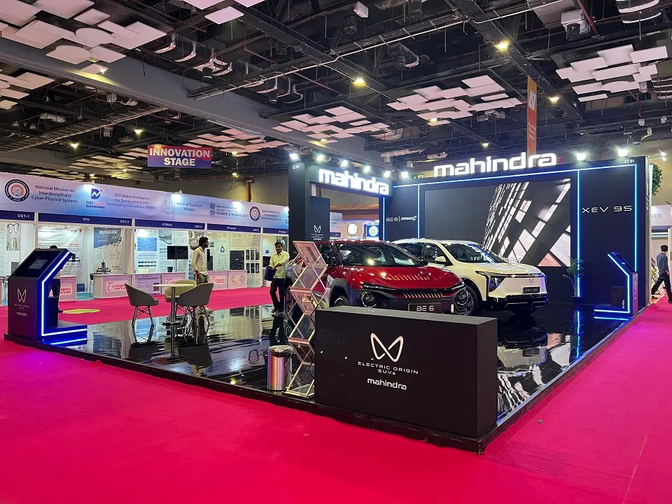Mahindra Group exhibition stall — view 2