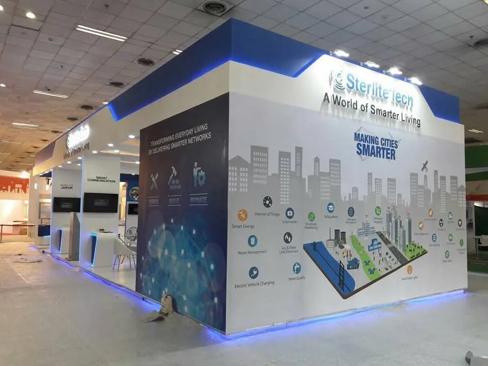 Sterlite Tech exhibition stall — view 4