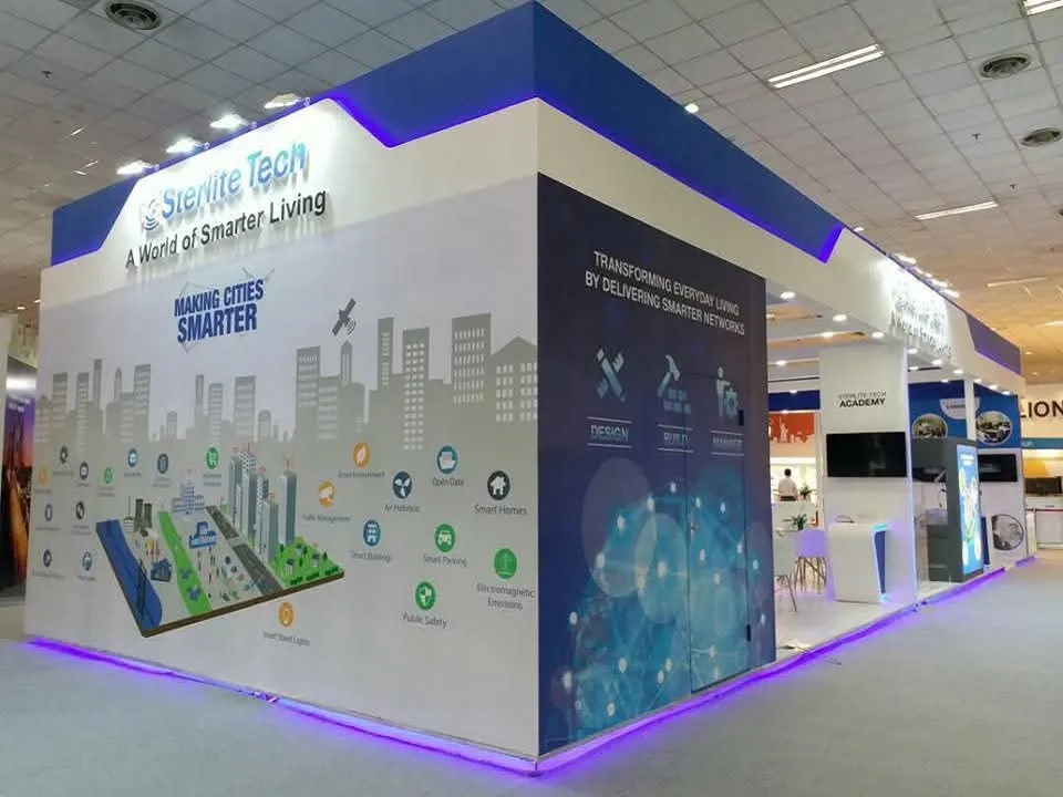 Sterlite Tech exhibition stall — view 5